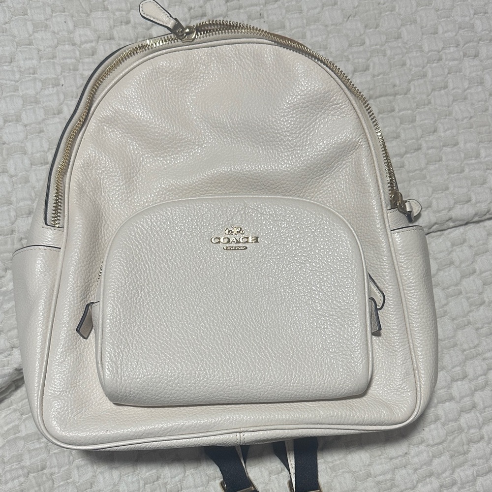 Coach Cream Leather Backpack